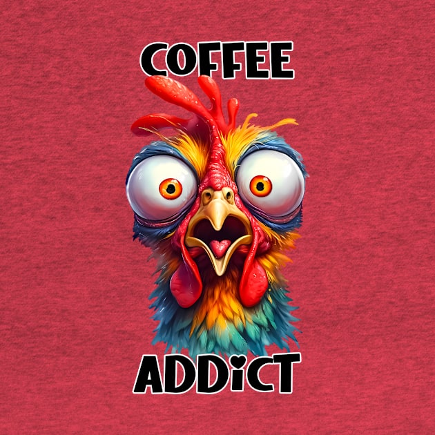 Coffee addict funny chicken by Fun Planet